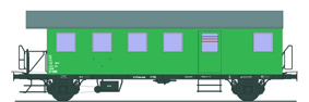 Ferro Train 790-385 - Austrian BBÖ CPwih 37 585   2-ax coach,  6 windows